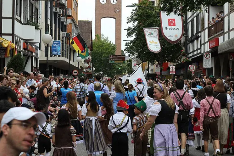 best places for oktoberfest celebrations: bluemenau, brazil.